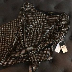 Guess black and gold dress